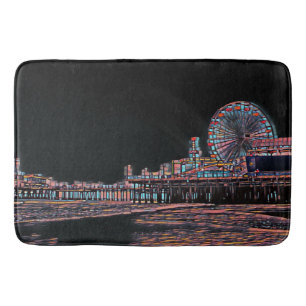 Alfombrilla De Baño Pier Santa Monica de vidrio negro con manchas
