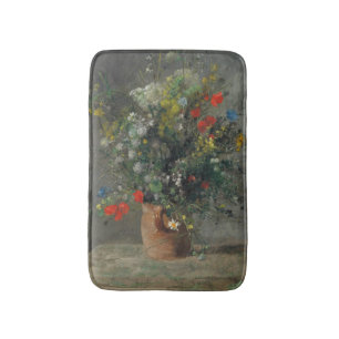 Alfombrilla De Baño Pierre-Auguste Renoir - Flores en una plaza 1866