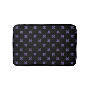 Alfombrilla De Baño Pies cruzados ultravioletas sobre negro