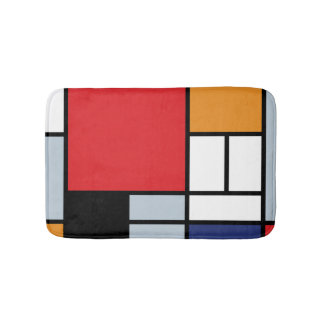 Alfombrilla De Baño Piet Mondrian - Composición con gran plano rojo