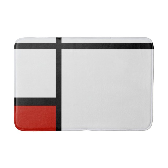 Alfombrilla De Baño Piet Mondrian - Resumen geométrico de la composici (Anverso)