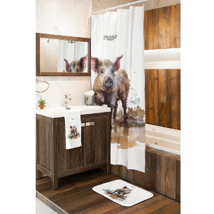 Alfombrilla De Baño Piglet lúdico, personalizado