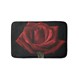 Alfombrilla De Baño Pilar de lanzamiento de rosa roja