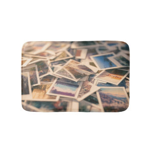 Alfombrilla De Baño Pile de fotografías antiguas