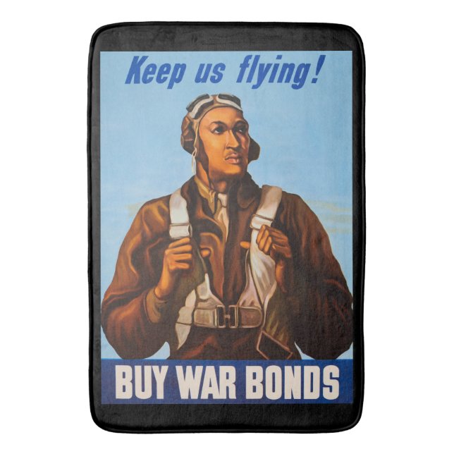 Alfombrilla De Baño Pilotos de Combate Aviadores Afroamericanos de la  (Frente vertical)