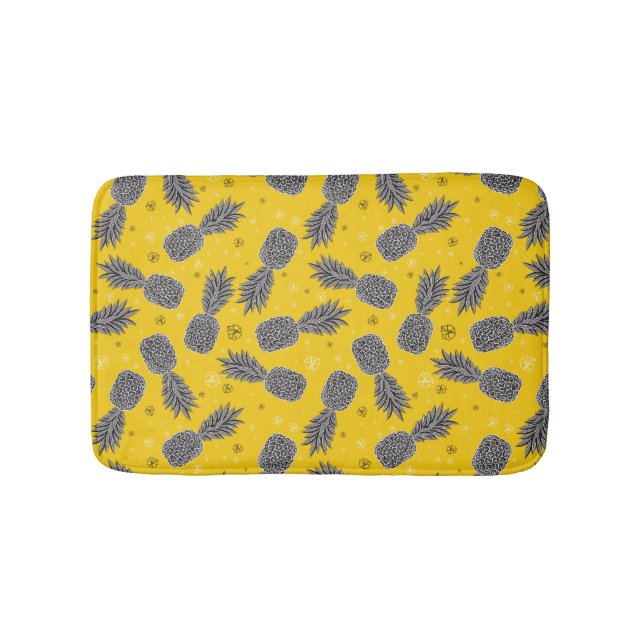 Alfombrilla De Baño Piñas Con Oro (Anverso)