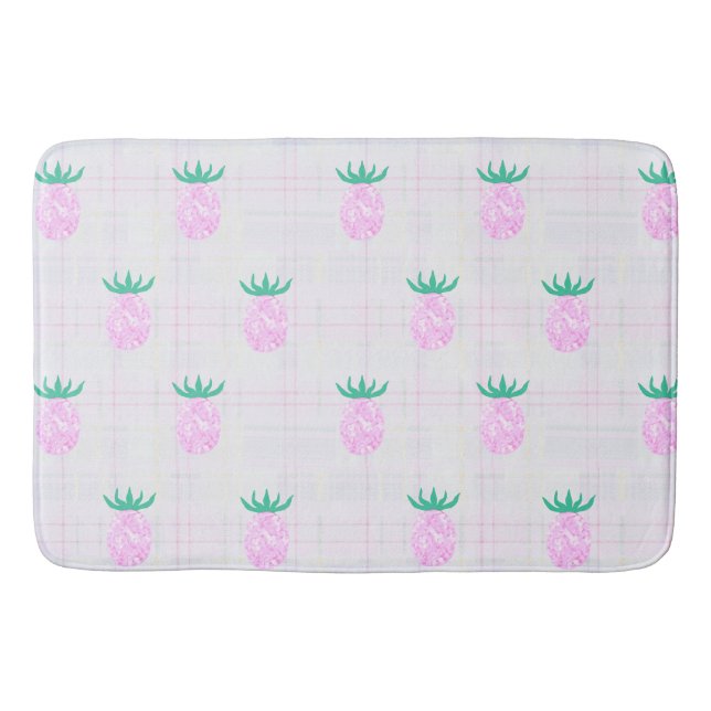 Alfombrilla De Baño Piñas rosadas de granja (Anverso)