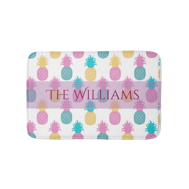 Alfombrilla De Baño Piñas tropicales de verano (Anverso)