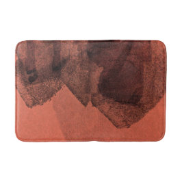 Alfombrilla De Baño Pincel de pintura abstracta amarillo rojo arte dig