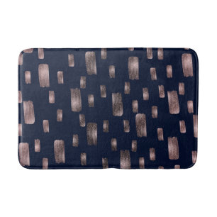 Alfombrilla De Baño Pincel Moderno Dorado Cobre Bronce Brillo