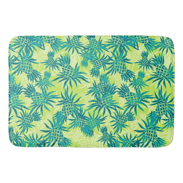 Alfombrilla De Baño Pineapple Camo Hawai Tropical (Anverso)
