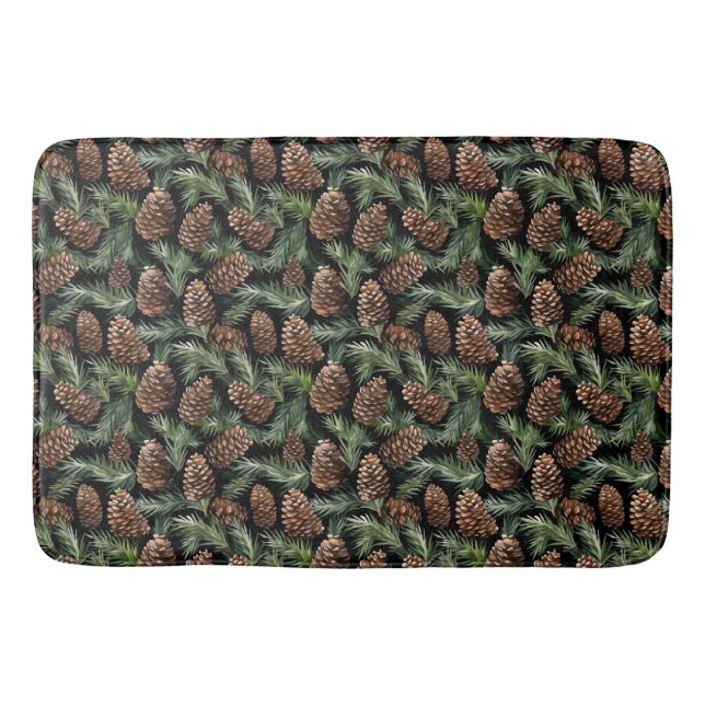 Alfombrilla De Baño Pinecones Bath Mat (Anverso)