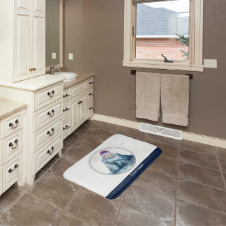 Alfombrilla De Baño Pingüino lindo de pie en un Iceberg