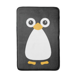 Alfombrilla De Baño Pingüino lindo del vector