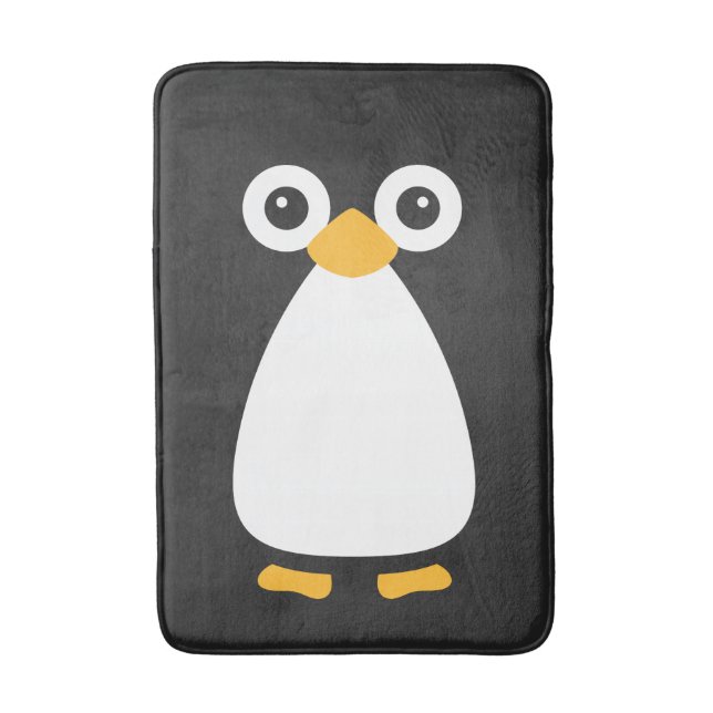 Alfombrilla De Baño Pingüino lindo del vector (Frente vertical)
