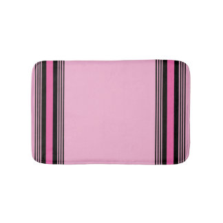 Alfombrilla De Baño Pink and Black Bath Mat
