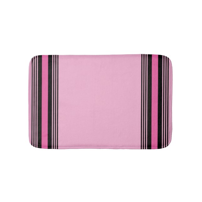 Alfombrilla De Baño Pink and Black Bath Mat (Anverso)
