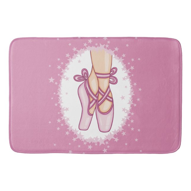 Alfombrilla De Baño Pink ballerina shoes (Anverso)