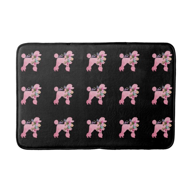 Alfombrilla De Baño Pink French Poodle (Anverso)