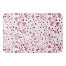 Alfombrilla De Baño  Pink Lovely Hearts Pattern 