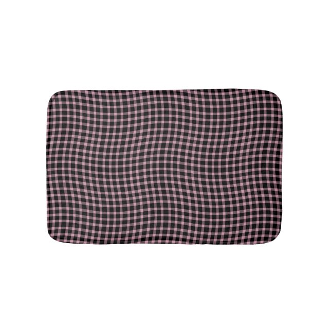 Alfombrilla De Baño Pink Purple Plaid Checker Seamless Pattern (Anverso)