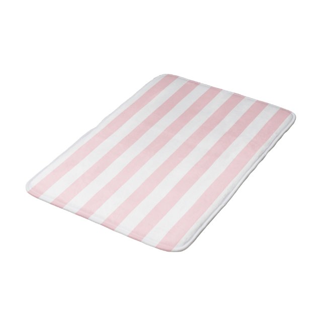 Alfombrilla De Baño Pink & White Stripe Bathmat  (Angular)