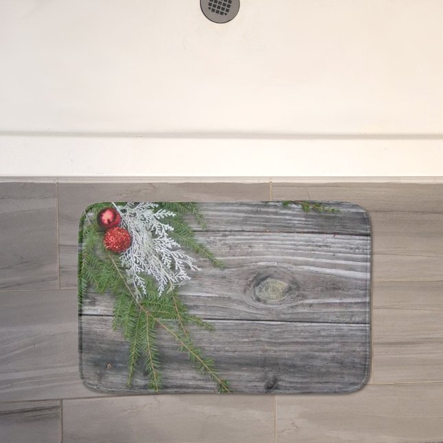 Alfombrilla De Baño Pino Y Navidades De Madera Depurada Mat Bath (Subido por el creador)