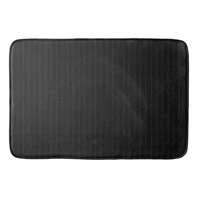 Alfombrilla De Baño Pinstripes negras (Anverso)