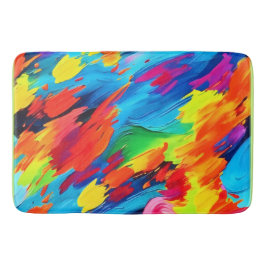Alfombrilla De Baño Pintado alegre de explosión de color