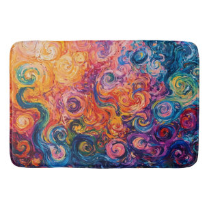 Alfombrilla De Baño Pintado de aceite de Swichedelic Swirls