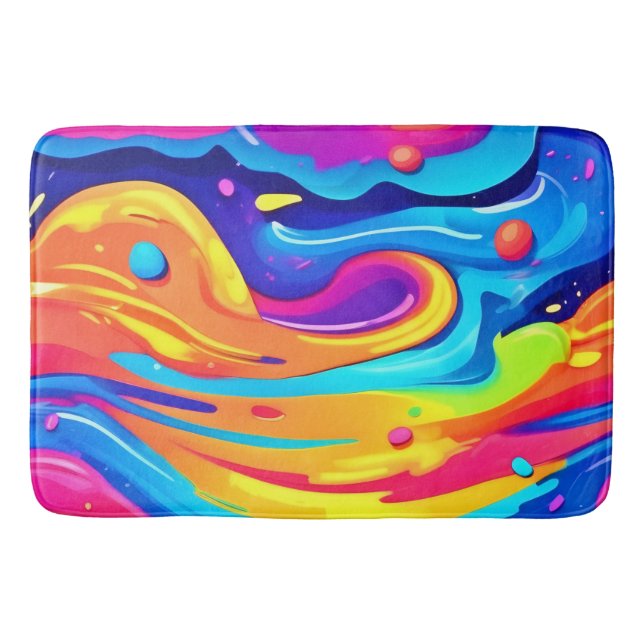Alfombrilla De Baño Pintar cósmicamente Swirls (Anverso)