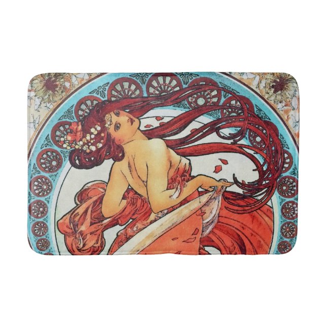 Alfombrilla De Baño Pintura Art Nouveau de Alphonse Mucha Dance (Anverso)
