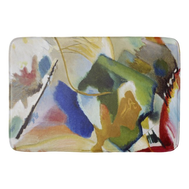 Alfombrilla De Baño Pintura con Green Center - Wassily Kandinsky (Anverso)