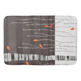 Alfombrilla De Baño Pintura de árbol de paisaje invernal