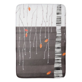 Alfombrilla De Baño Pintura de árbol de paisaje invernal