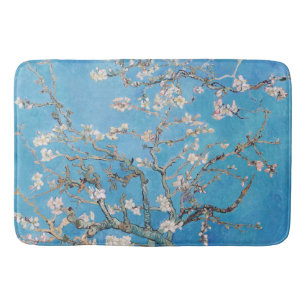 Alfombrilla De Baño Pintura de arte de Almond Blossoms Blue Vincent va