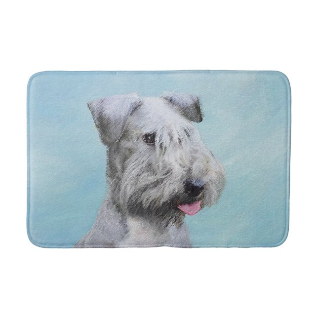 Alfombrilla De Baño Pintura de Cesky Terrier - Arte de Perro Original. (Anverso)
