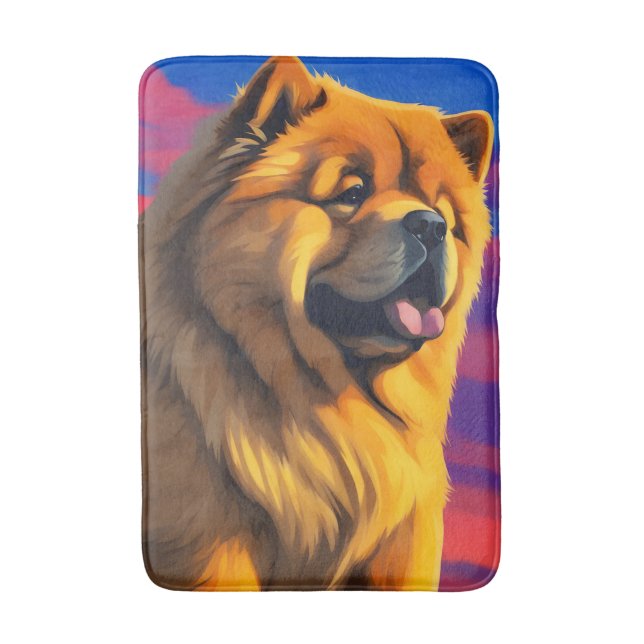 Alfombrilla De Baño Pintura de Chow Chow (Frente vertical)