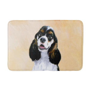 Alfombrilla De Baño Pintura de Cocker Spaniel (Parti) - Arte Perro Ori