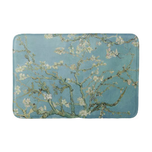 Alfombrilla De Baño Pintura de flores de almendra de Van Gogh