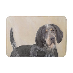 Alfombrilla De Baño Pintura de huevo azul - Perro original curado
