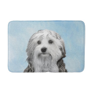 Alfombrilla De Baño Pintura de Lowchen - Arte de perro original muy li