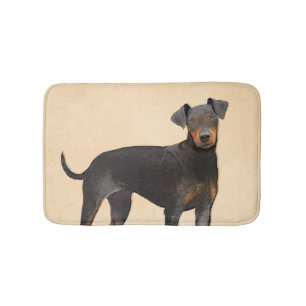 Alfombrilla De Baño Pintura de Manchester Terrier Arte Animal Original