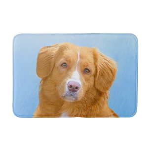 Alfombrilla De Baño Pintura de perro de la recuperación del pato de Nu