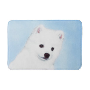 Alfombrilla De Baño Pintura de perro esquimal estadounidense - Arte de