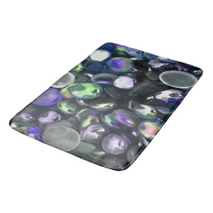 Alfombrilla De Baño Pintura decorativa de piedras de cemento de vidrio