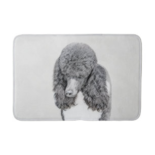 Alfombrilla De Baño Pintura estándar de pop negro - Arte de perro