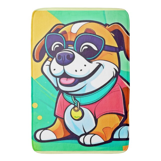 Alfombrilla De Baño Pintura estilo Personalizado de Guay Pup (Frente vertical)