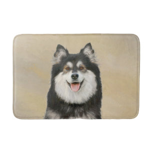 Alfombrilla De Baño Pintura finlandesa de Lapphund - Arte de Perro ori