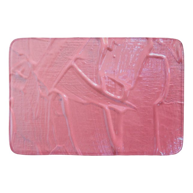 Alfombrilla De Baño Pintura húmeda goteando textura rosa (Anverso)
